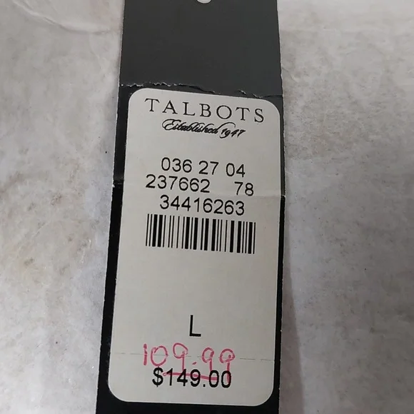 Black Long Sleeve Dress With Fabric Wrap Waist Talbots Large - Picture 4 of 11